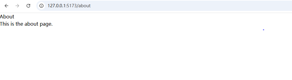 Screenshot of the /about route